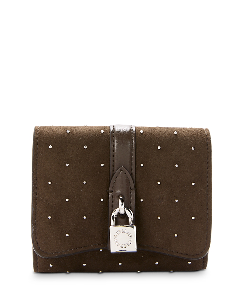 Stella Mccartney Stella Ryder Studded Trifold Wallet In Brown