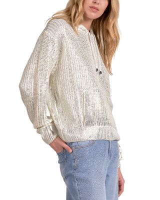 Metallic Threaded Hoodie