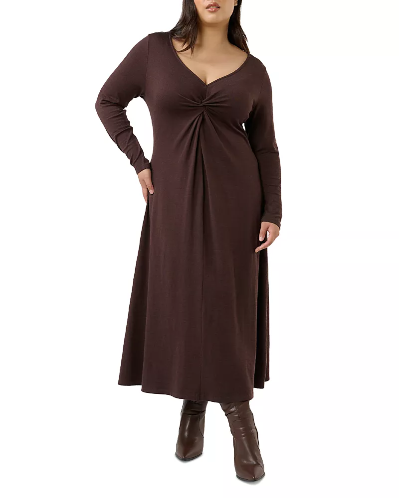 Estelle Plus Equinox Long Sleeve Dress