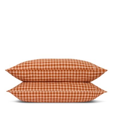  Colour Drenched Gingham Linen Pillowcase Pair, King