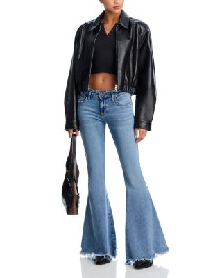 Emre High Rise Flare Jeans in Poppy Blue