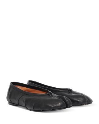 Maison Margiela Women's Tabi Leather Ballerina Flats