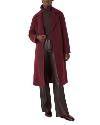 Long Belted Wool Coat 