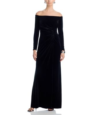 Off-the-Shoulder Velvet Gown - Exclusive