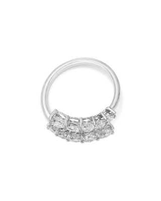 Luxe Collection Certified Lab Grown Diamond Hexagon Wrap Ring in 14K White Gold, 2.0 tcw