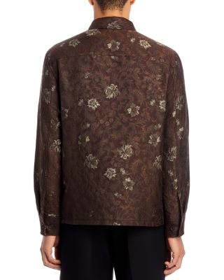 Kaleb Jacquard Button Front Overshirt