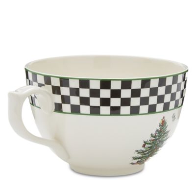 Christmas Tree Black & White Jumbo Cup, 20 Oz.