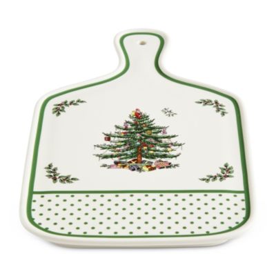 Christmas Tree Polka Dot Serving Board, 13.5"