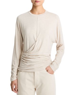 Draped Long Sleeve Top