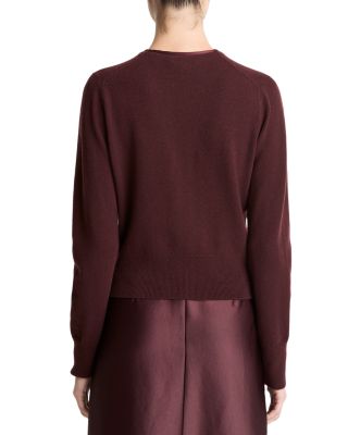 Wool Blend V Neck Cardigan Sweater