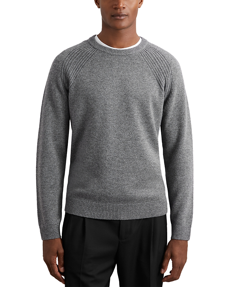 Reiss Foulton Wool & Cashmere Raglan Sweater In Gray