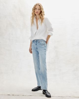 Harlow High Rise Ankle Straight Jeans in Lou1