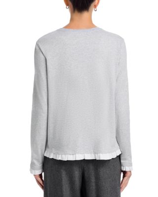 The Romeo Contrast Ruffle Long Sleeve Tee
