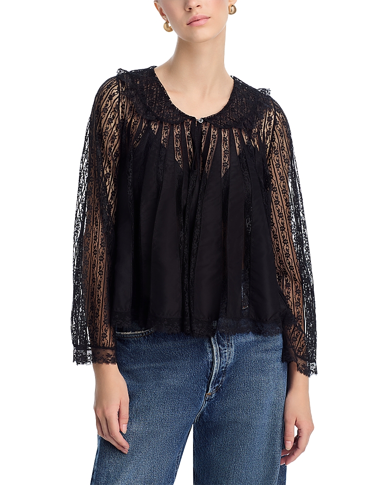 The Great. Kepsake Lace Collared Top