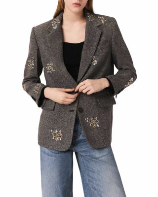 Vivron Embroidered Herringbone Jacket