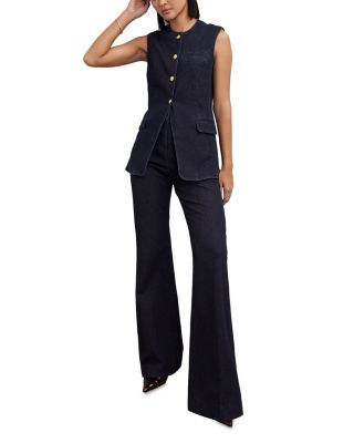 Athe Denim Long Line Waistcoat 