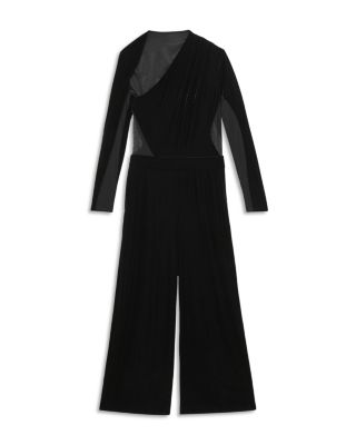 Karoli Long Sleeved Velvet Jumpsuit