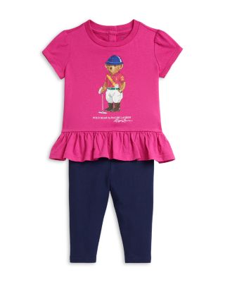 Girls' Polo Bear Cotton Tee & Legging Set - Baby