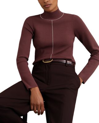 Kya Funnel Neck Stitch Front Sweater