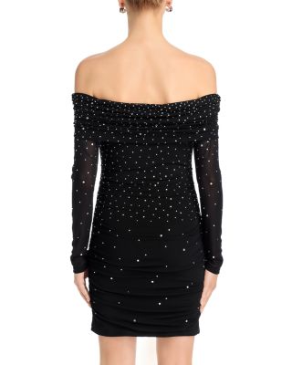 Off-the-Shoulder Embellished Mini Dress - Exclusive