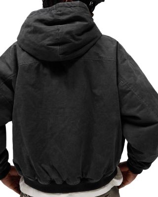Hooded Oversized Bomber Jacket
