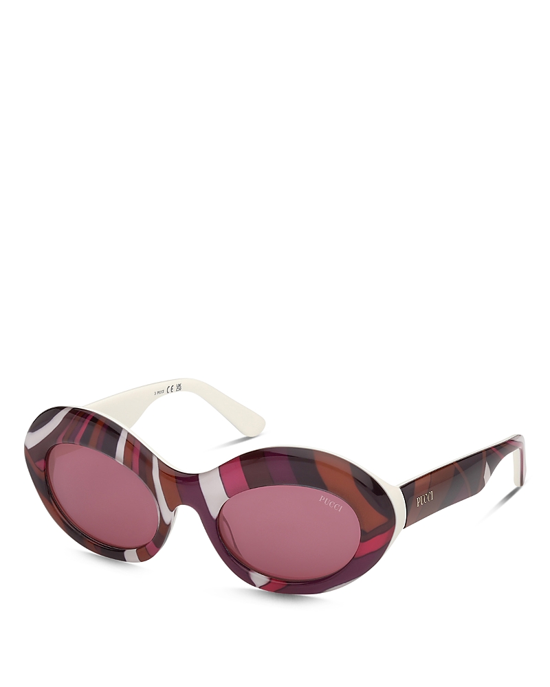 Pucci Oval Sunglasses In Purple