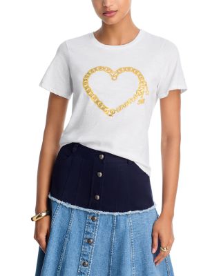 Amour Heart Chain Shrunken Tee