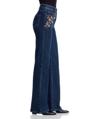 Crystal Ivy Embellished Jeans in Fontaine Multi