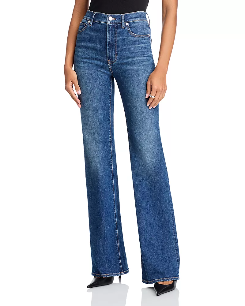Veronica Beard Crosbie High Rise Wide Leg Jeans in City Lights