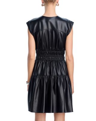 Tora Faux Leather Mini Dress