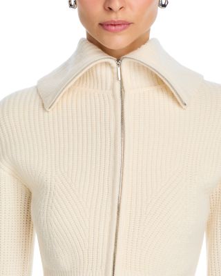 Jayne Wool Zip Front Layered Sweater