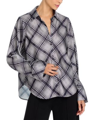 Wesley Lattice Print Crepe Back Satin Shirt
