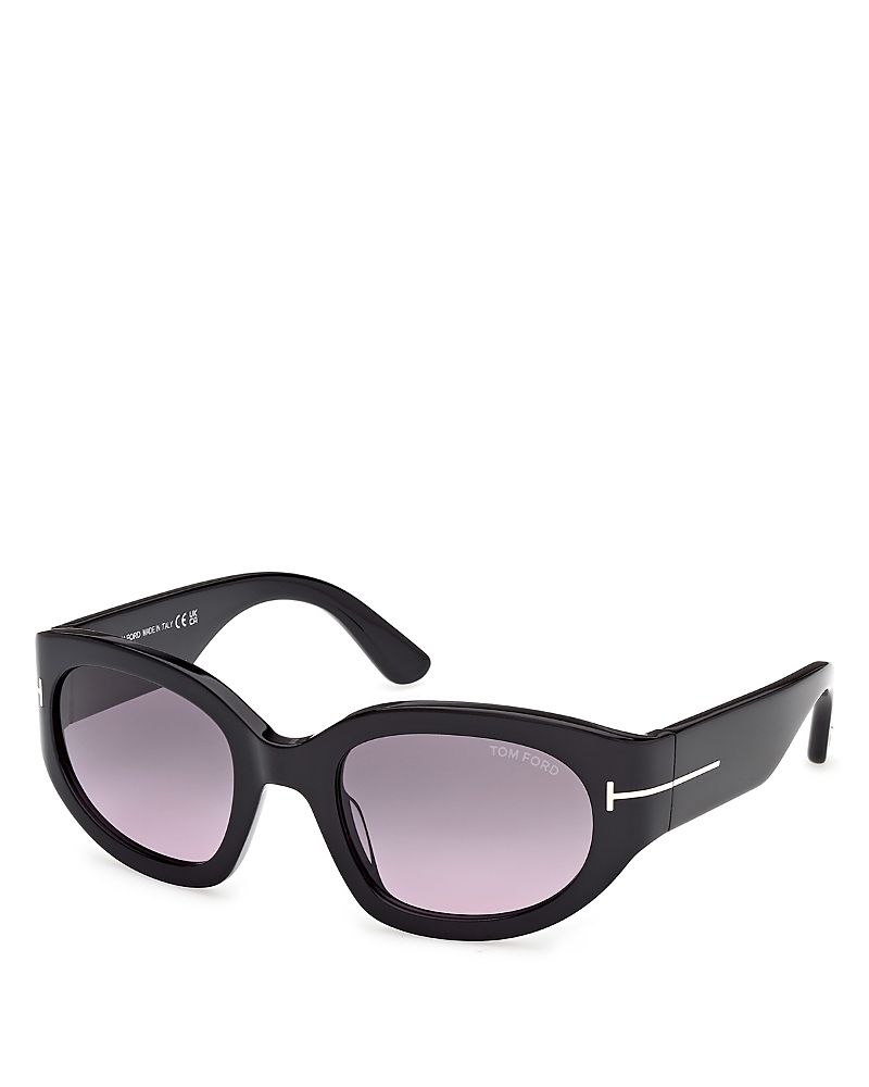 Tom Ford Rectangular Sunglasses, 53mm In Black