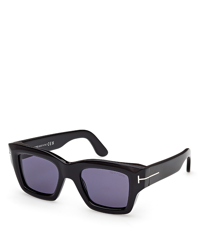 Tom Ford Ilias Square Sunglasses, 50mm In Black