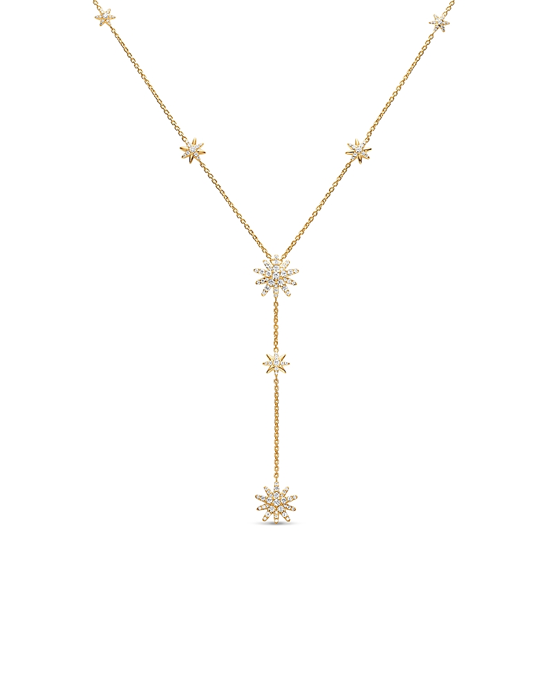 David Yurman Starburst Y Necklace in 18K Yellow Gold with Diamonds, 76.7mm