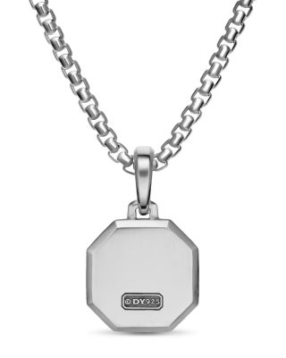 Men's Faceted Amulet in Sterling Silver, 16mm