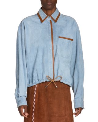 Suede Drawcord Shirt