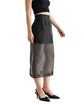 Organza Midi Skirt