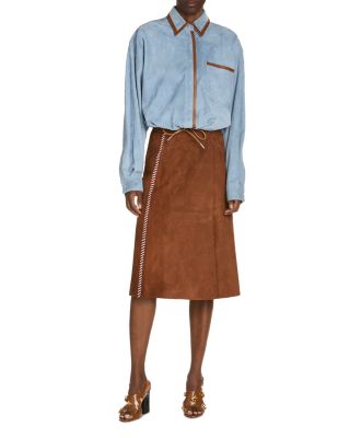 Suede A Line Skirt