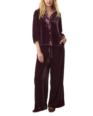 Oversized Velvet Shirt