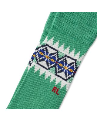 Slouchy Border Fairisle Socks