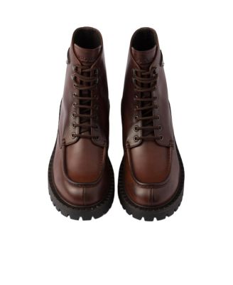 Men's Laced Leather Booties