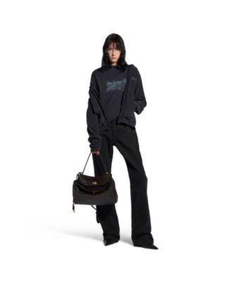 Rodeo Medium Handbag Crocodile Embossed