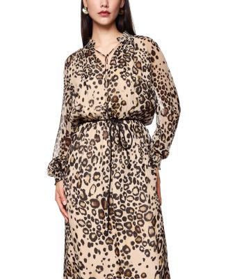 Maxi Dress with Leopard Print