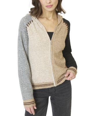 Women's Faye Cabled Hoodie W / Whipstitch