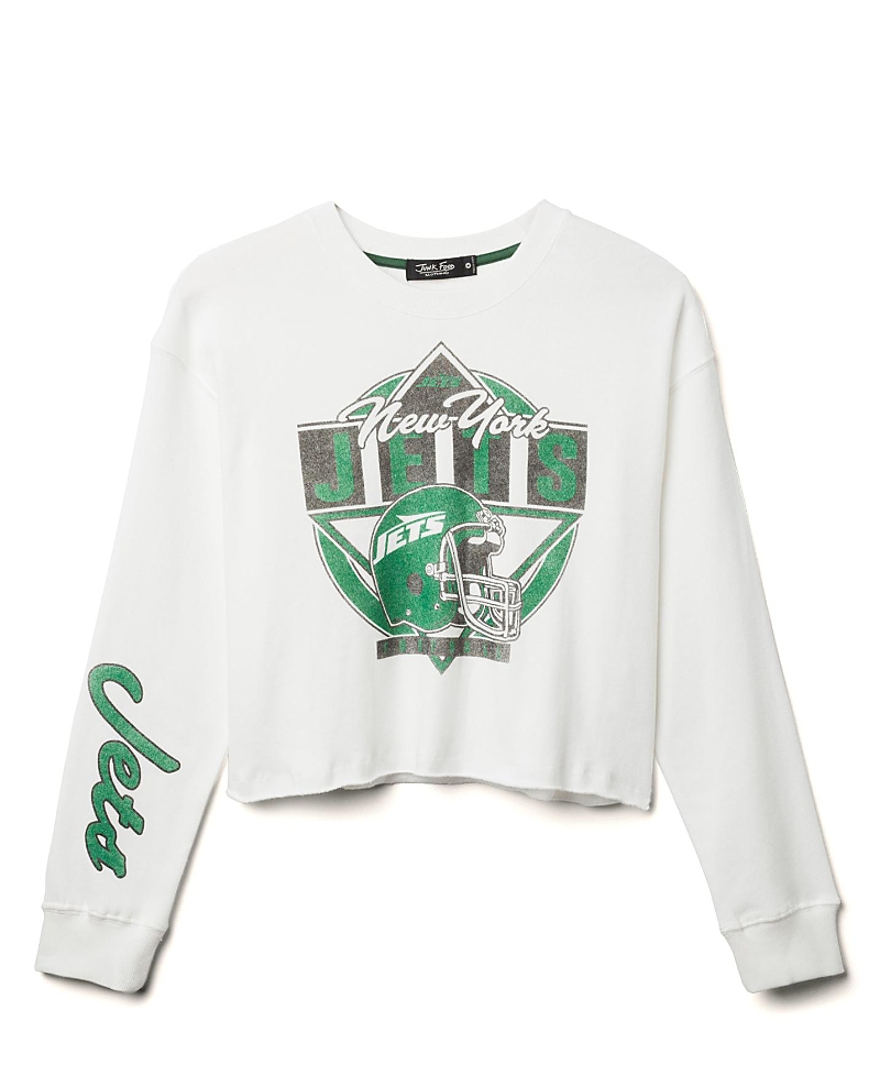 Junk Food Clothing Women's Nfl New York Giants Helmet Crop Fleece