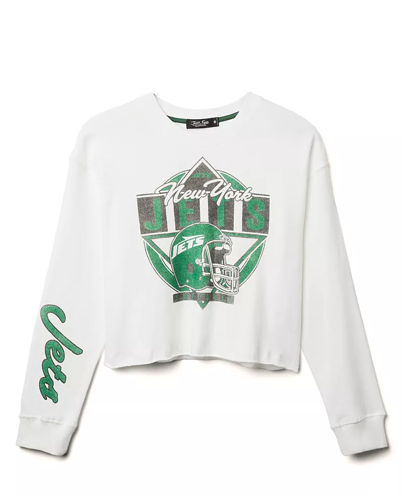 Junk Food Clothing Women's Nfl New York Giants Helmet Crop Fleece