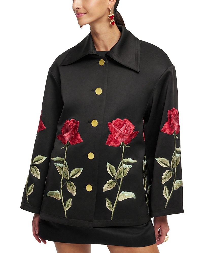 Leo Lin Leyna Embroidered Jacket In Black