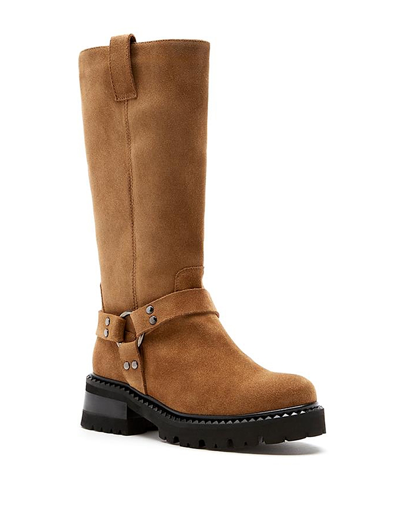 La Canadienne Chad Suede Lug Sole Knee-high Boots In Brown