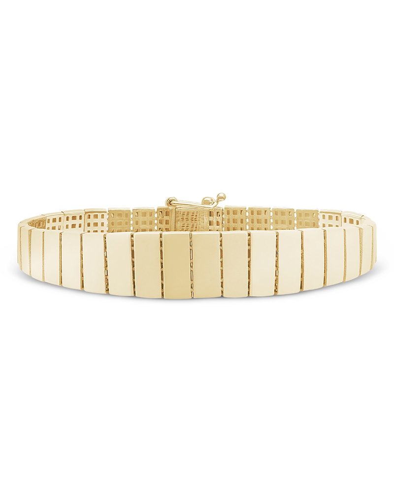 Lana Jewelry Graduating Flash Tile Chain Bracelet in 14K Yellow Gold